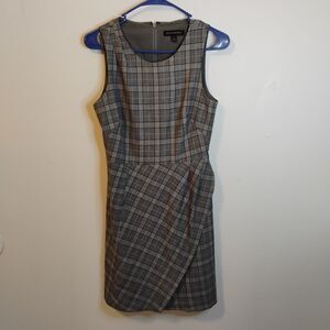 Banana Republic Plaid Mini Dress Wool Blend Preppy Grunge 90s Clueless Sz 4